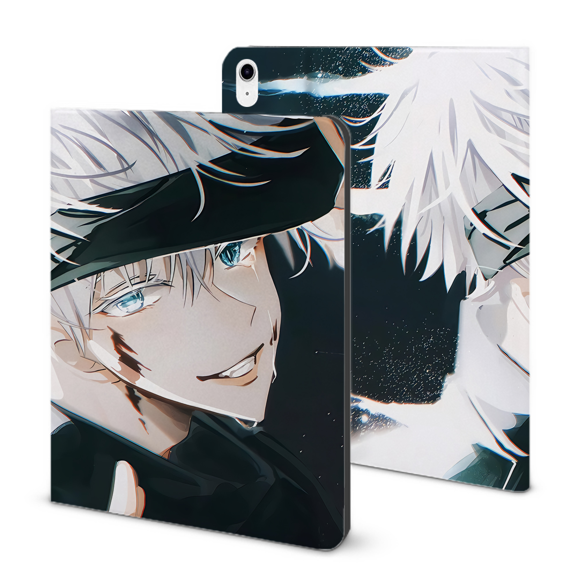 （画像用） 呪術廻戦 Jujutsu Kaisen IPad ケース ブック型 PUレザー TPU 耐衝撃 軽量 薄型 ペン収納なし 全面保護 IPad 各モデル対応